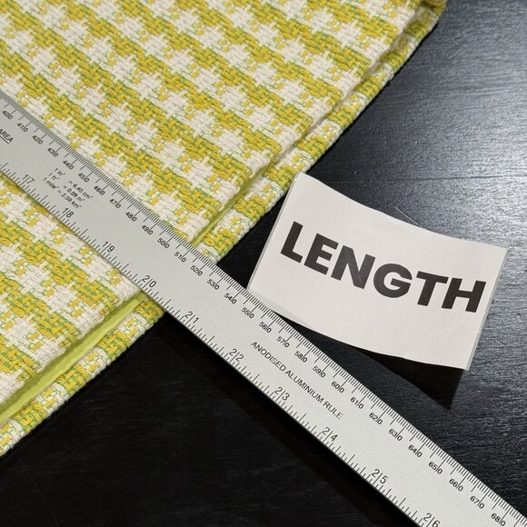 TALBOTS Stride Tweed Button Front A-line Plaid Skirt Yellow White Womens Sz 14 - Picture 11 of 11